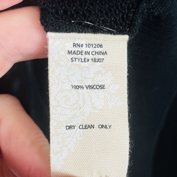 Soft Surroundings Black Mesh Knit Open Cardigan Sweater Vest Womens One Size - Picture 7 of 7